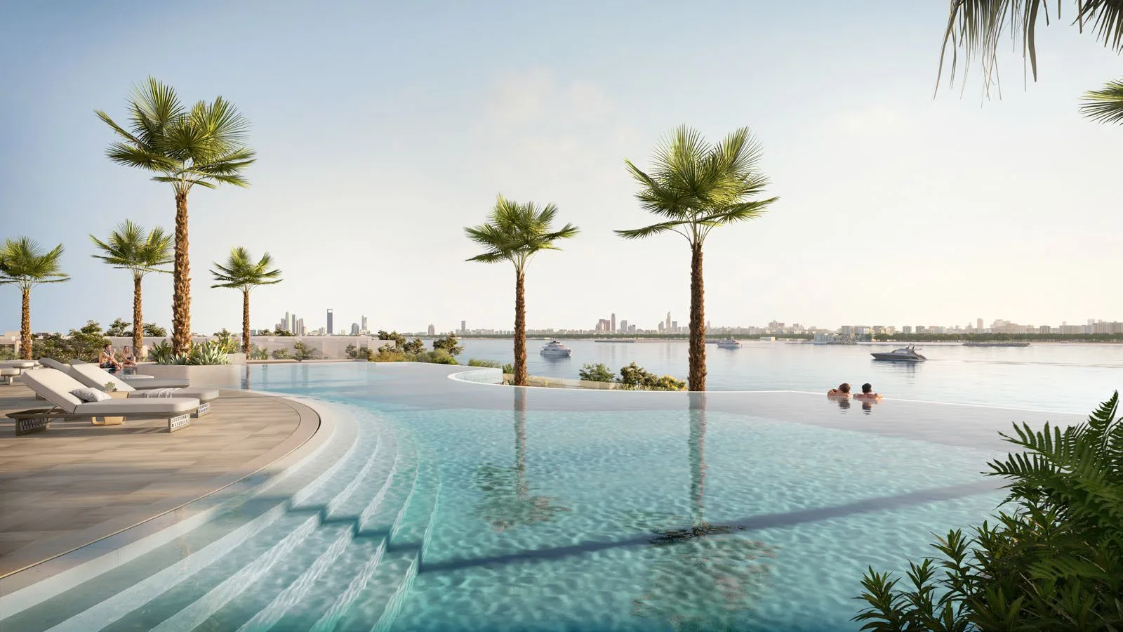 Swimmable lagoons at Lunaya