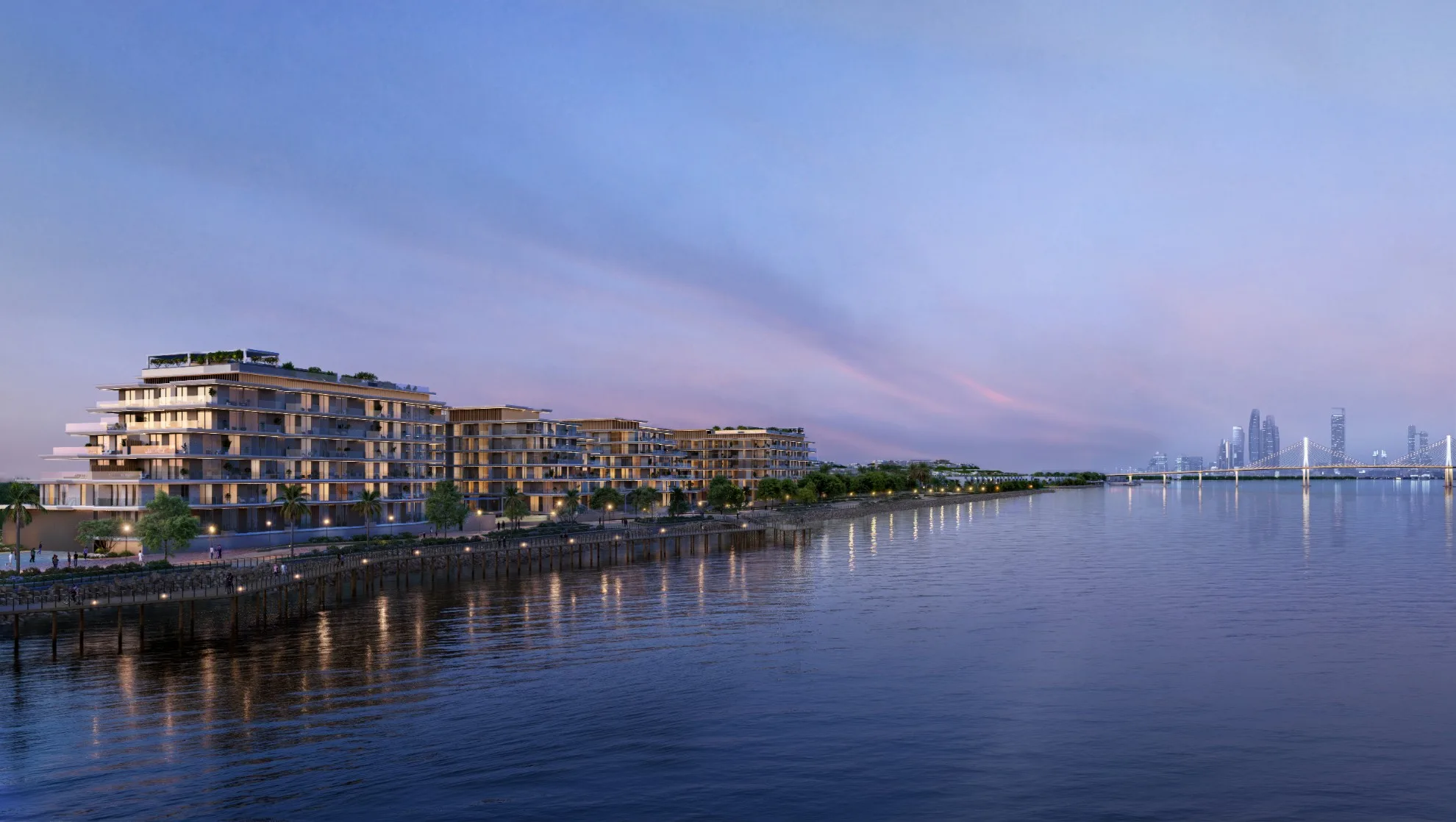 Lunaya lagoon landscape and residences